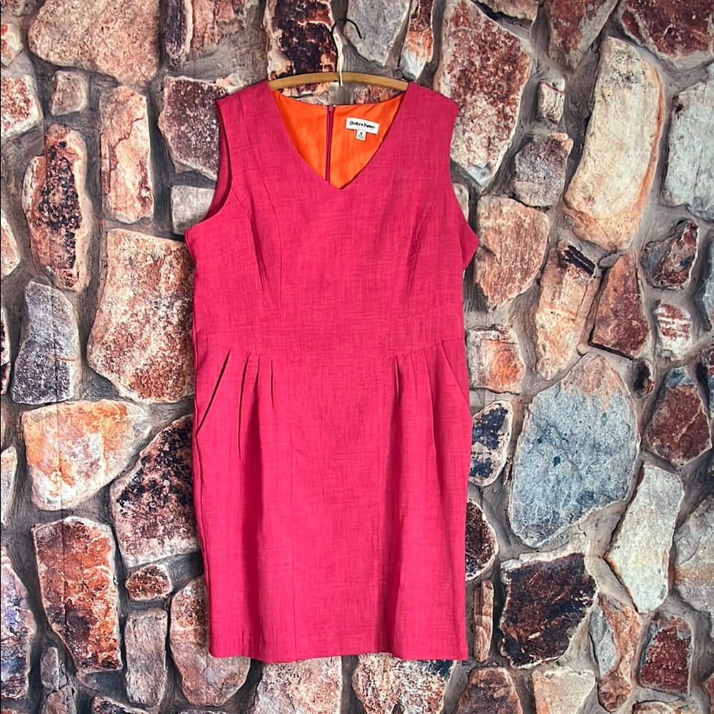 Elegant Pink Sleeveless Dress size 16